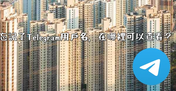 我忘記了Telegram用戶名，在哪裡可以查看？