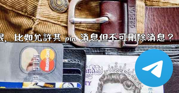 如何設置Telegram管理員權限，比如允許其 pin 消息但不可刪除消息？