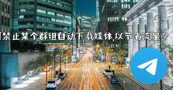 Telegram如何禁止某個群組自動下載媒體，以節省流量？_telegram如何禁止某个群组自动下载媒体,以节省流量？