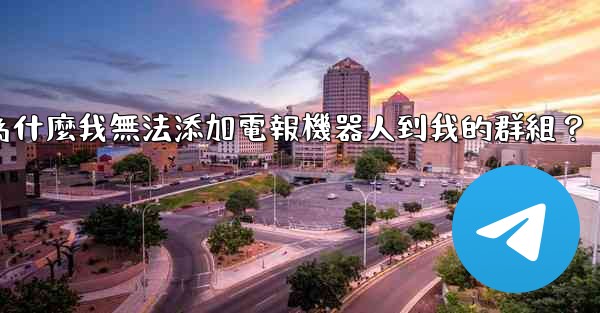 為什麼我無法添加電報機器人到我的群組？