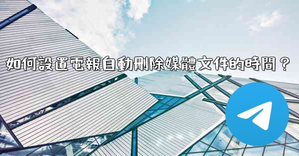 如何設置電報自動刪除媒體文件的時間？