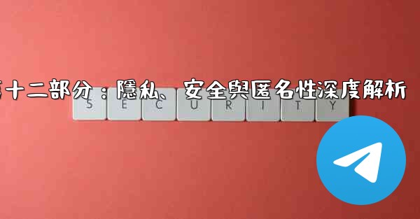 電報-第十二部分：隱私、安全與匿名性深度解析