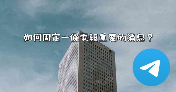 如何固定一條電報重要的消息？