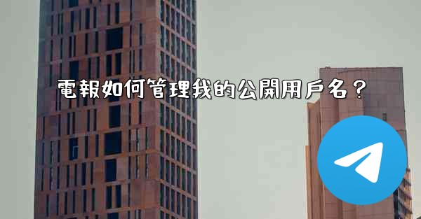 電報如何管理我的公開用戶名？