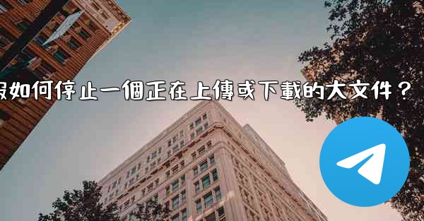 電報如何停止一個正在上傳或下載的大文件？