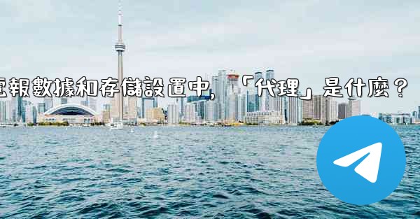 電報數據和存儲設置中，「代理」是什麼？