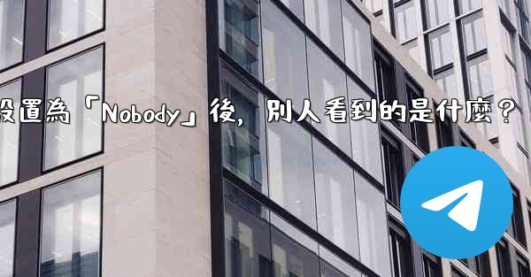 電報設置為「Nobody」後，別人看到的是什麼？