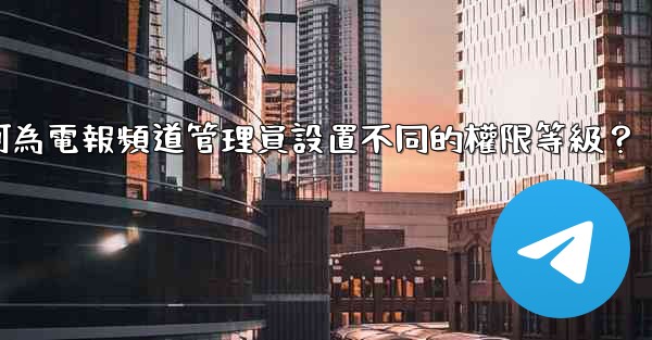 如何為電報頻道管理員設置不同的權限等級？