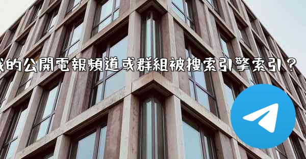 如何防止我的公開電報頻道或群組被搜索引擎索引？