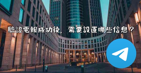 <b>驗證電報成功後，需要設置哪些信息？</b>