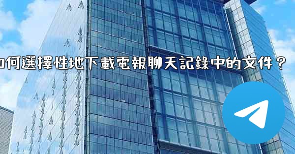 如何選擇性地下載電報聊天記錄中的文件？