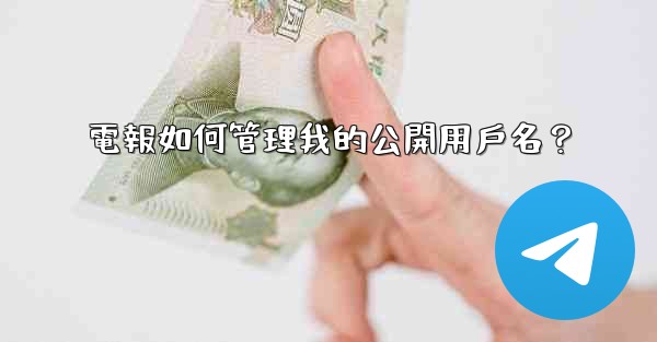 電報如何管理我的公開用戶名？