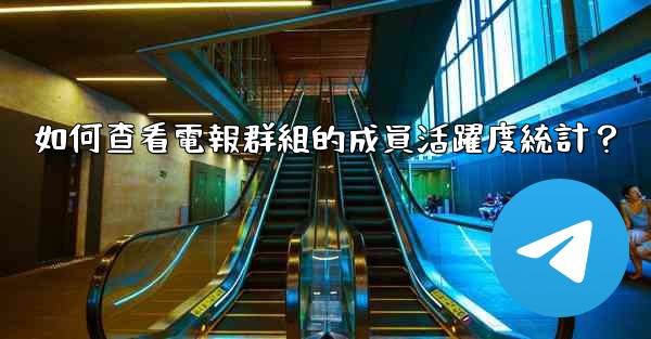 如何查看電報群組的成員活躍度統計？