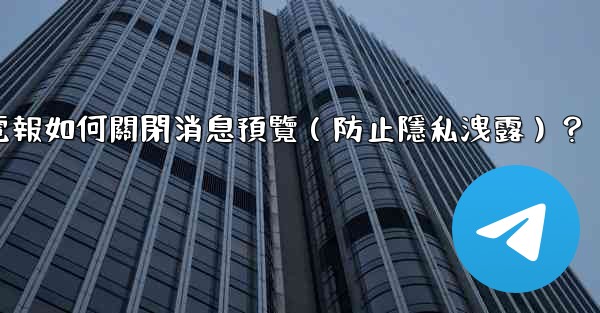 電報如何關閉消息預覽（防止隱私洩露）？