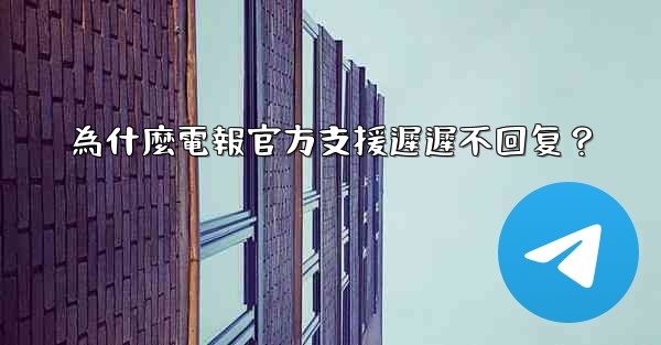 為什麼電報官方支援遲遲不回复？