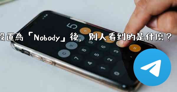 <b>電報設置為「Nobody」後，別人看到的是什麼？</b>