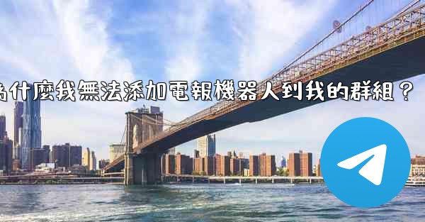 為什麼我無法添加電報機器人到我的群組？