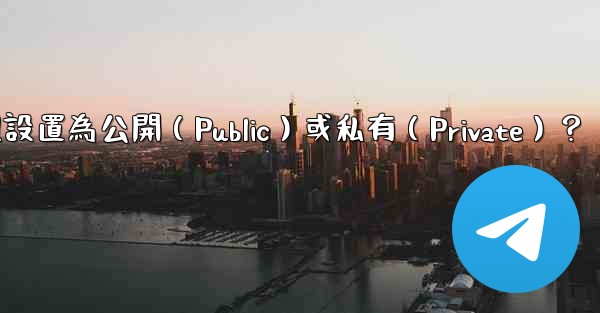 如何將電報群組設置為公開（Public）或私有（Private）？