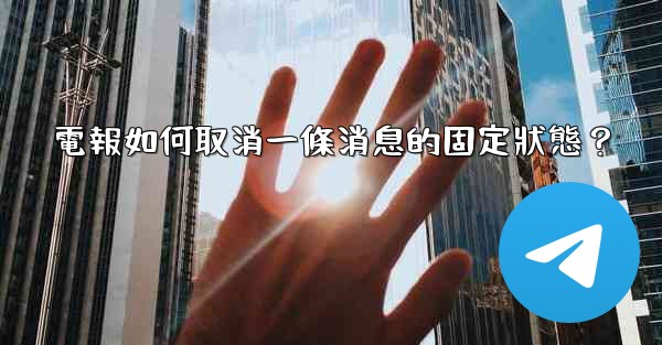 電報如何取消一條消息的固定狀態？