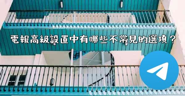 電報高級設置中有哪些不常見的選項？