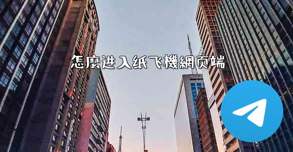 怎麼进入纸飞機網页端