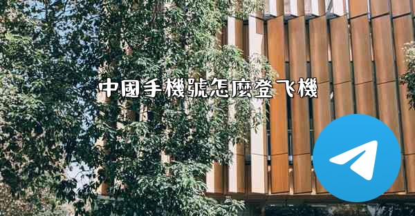 中國手機號怎麼登飞機