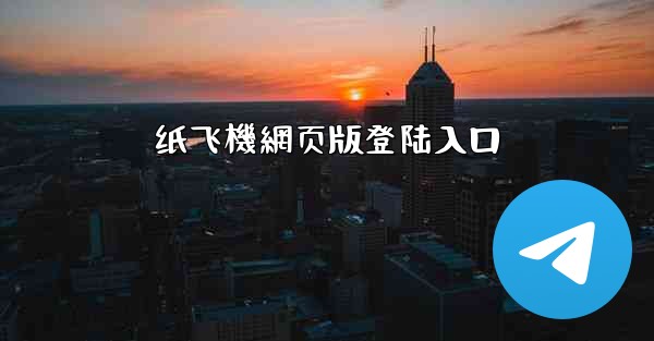 纸飞機網页版登陆入口