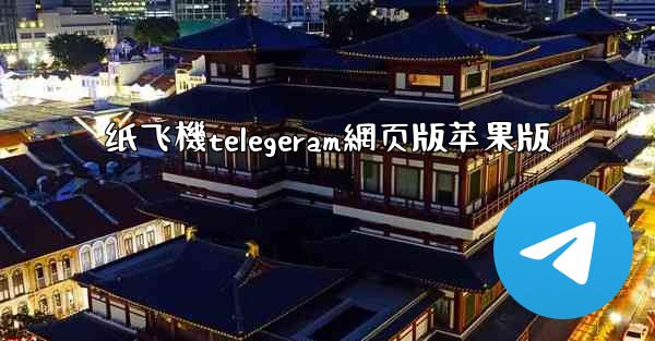 纸飞機telegeram網页版苹果版