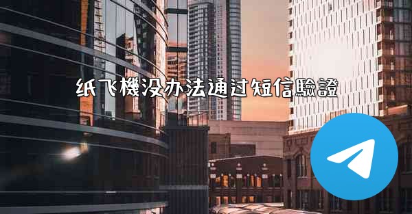 纸飞機没办法通过短信驗證