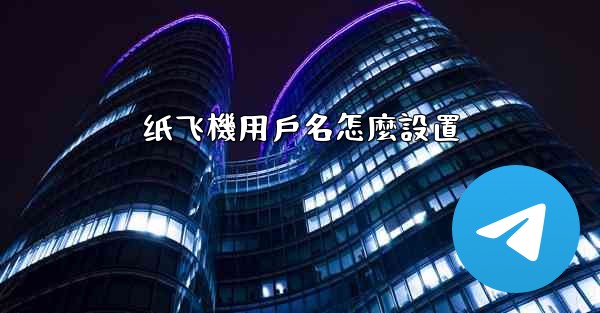 纸飞機用戶名怎麼設置