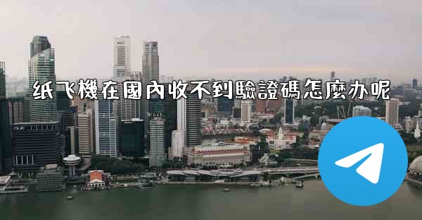 纸飞機在國內收不到驗證碼怎麼办呢