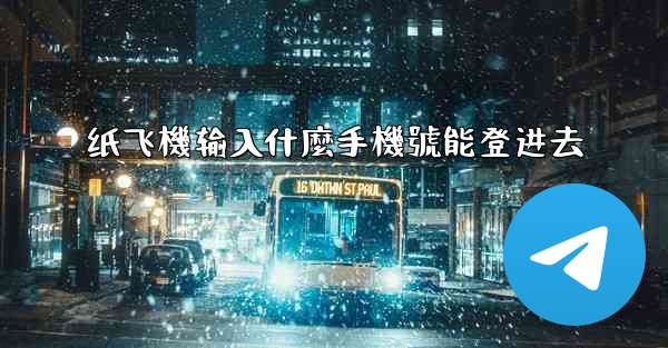 纸飞機输入什麼手機號能登进去