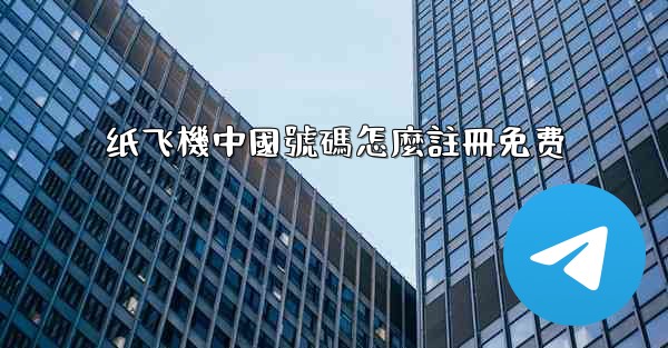 纸飞機中國號碼怎麼註冊免费