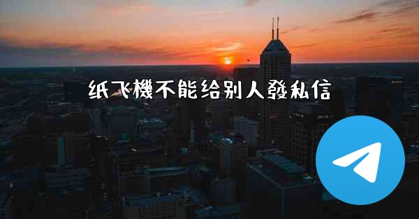 纸飞機不能给别人發私信