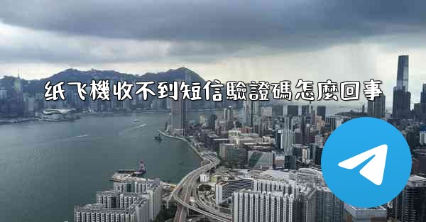 纸飞機收不到短信驗證碼怎麼回事