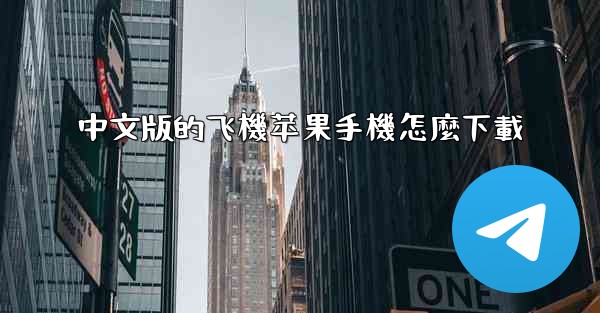 中文版的飞機苹果手機怎麼下載