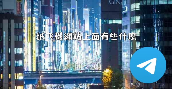 纸飞機網站上面有些什麼