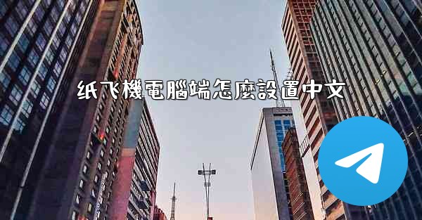 纸飞機電腦端怎麼設置中文