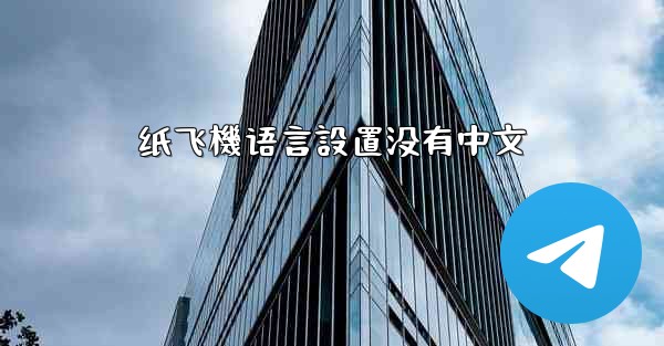 纸飞機语言設置没有中文