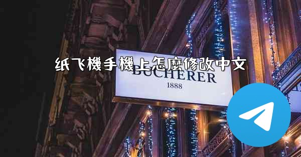 纸飞機手機上怎麼修改中文