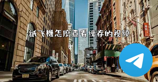 纸飞機怎麼查看缓存的视频