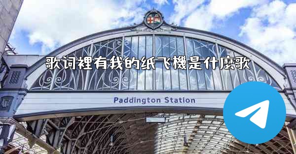 歌词裡有我的纸飞機是什麼歌