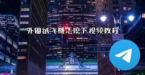 外國纸飞機怎麼下视频教程