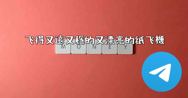 <b>飞得又遠又穩的又漂亮的纸飞機</b>