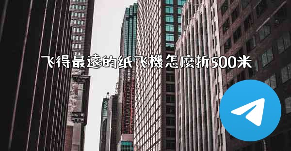 <b>飞得最遠的纸飞機怎麼折500米</b>