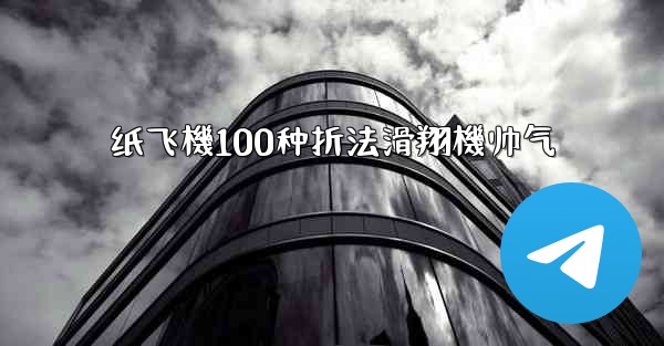 纸飞機100种折法滑翔機帅气