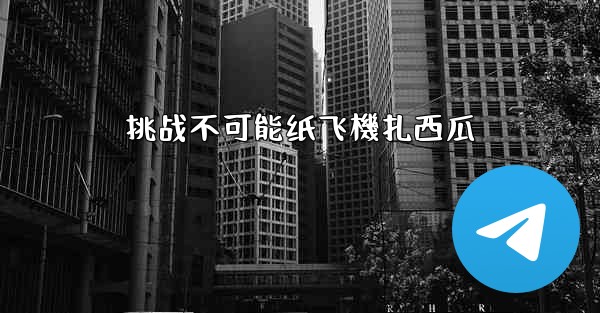 挑战不可能纸飞機扎西瓜