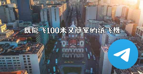 <b>既能飞100米又簡單的纸飞機</b>