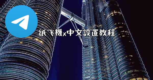 纸飞機x中文設置教程
