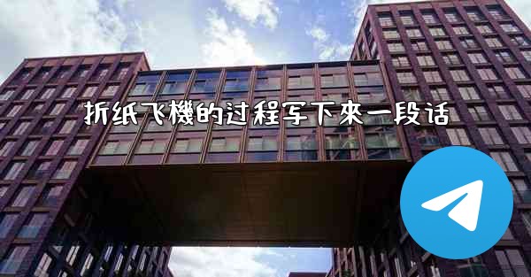 折纸飞機的过程写下來一段话